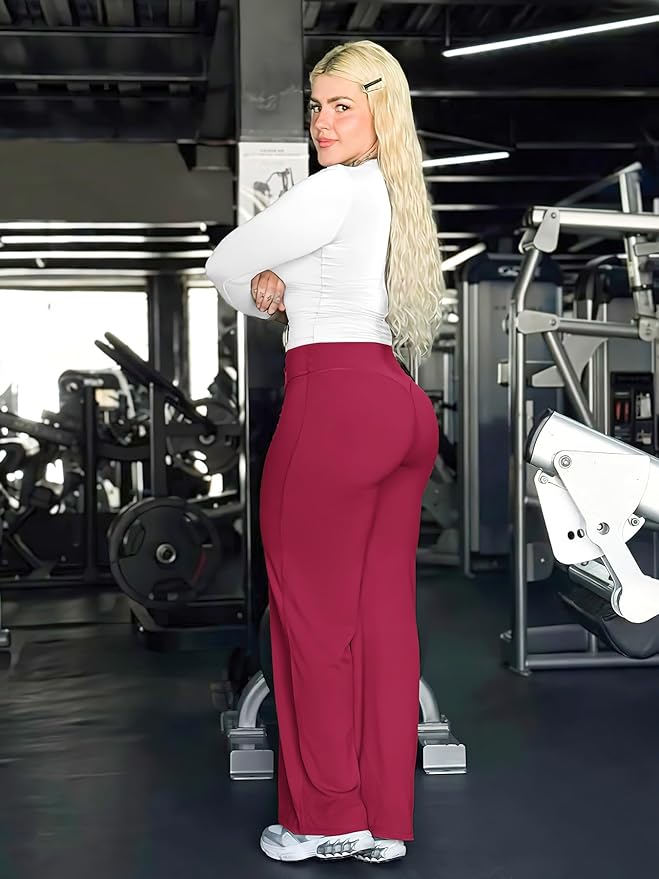 YEOREO Workout Leggings Womens No Front Seam Straight Leggings 29" / 31.5" / 33" High Waist Buttery Eddiy Gym Yoga Pants