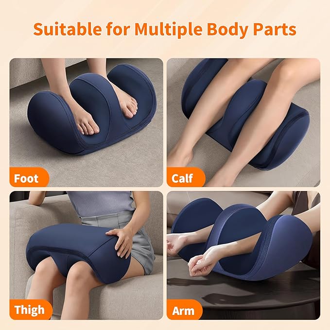 Foot and Calf Massager with Heat, Shiatsu Kneading Foot Massager for Pain Relief, Deep Tissue Massager Machine with Massage Roller, Wired Remote, Gifts for Mom Dad