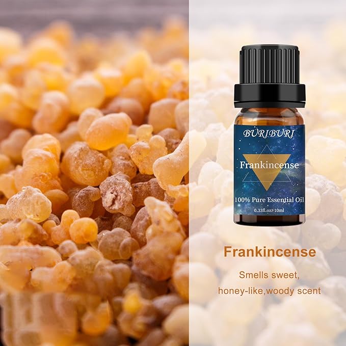 BURIBURI Frankincense Essential Oil 100% Pure, Undiluted, Natural, Organic Aromatherapy Frankincense Fragrance Oils 10ML