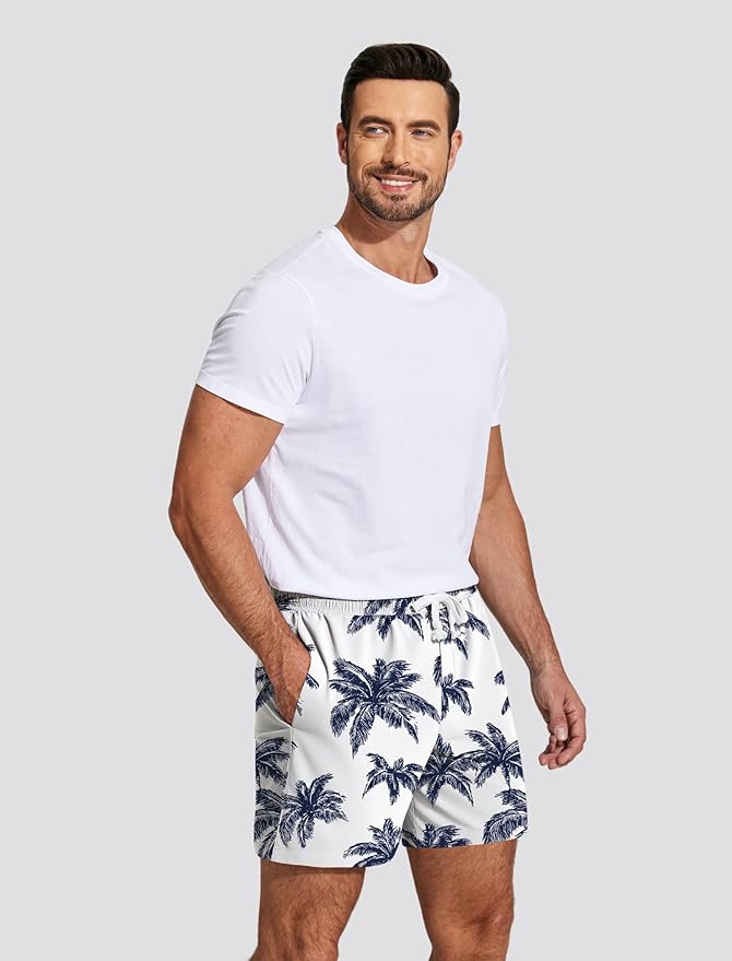 Deyeek 5.5 Inch Mens Pajama Shorts Sleep Cotton Lounge PJ Lightweight Elastic Waist Drawstring Nightwear Bottom with Pockets