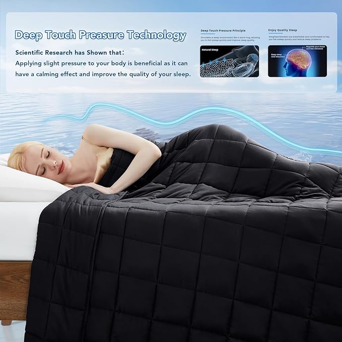 Topcee Weighted Blanket (20lbs 80"x87" King Size) Soft Cooling Heavy Blanket Sleeping, Apply to 190-210 lbs Body, Thick Breathable Blanket with Glass Bead, Easy Care