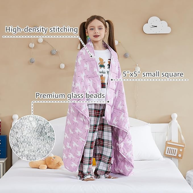 L'AGRATY Weighted Blanket - 36"x48" 3lbs Microfiber Material with Glass Beads Small Blanket for All-Season Summer Fall Winter Soft Thick
