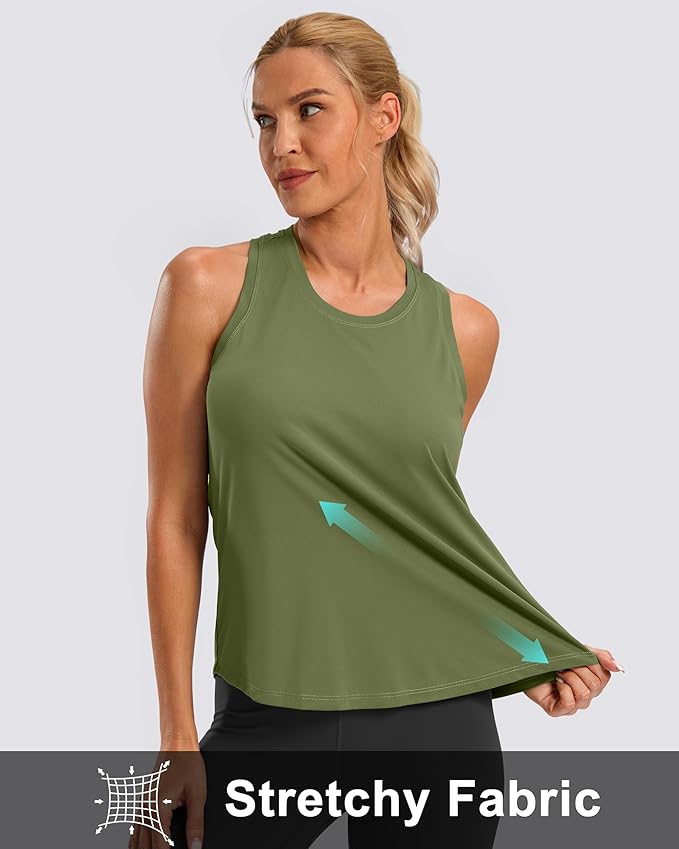 G Gradual Women's Workout Tank Tops Racerback Athletic Yoga Tops Loose Fit Sleeveless Running Gym Sports Shirts for Women