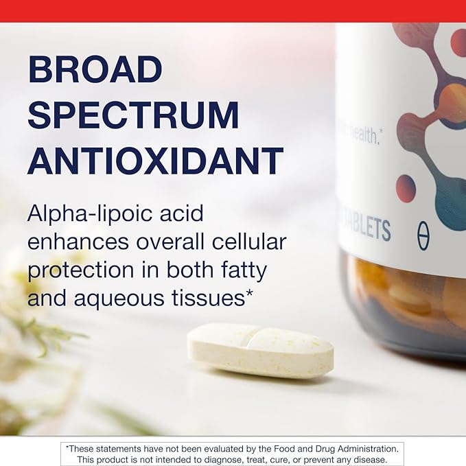 Metagenics Alpha-Lipoic Acid 300 mg - Metabolism & Antioxidant Support Supplement for Tissue, Brain & Heart Health* - Non-GMO, Gluten-Free, Vegan, Soy-Free - GMP Certified Facility - 60 Tablets