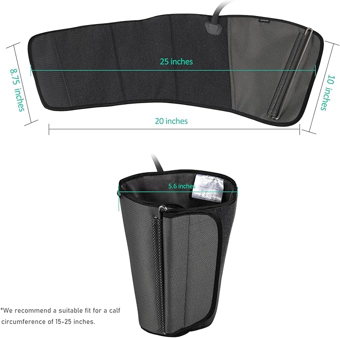 QUINEAR Air Compression Leg Massager for Circulation & Pain Relief, Calf Massagers with 2 Modes & 3 Intensities, Sequential Compression Device (SCD) for RLS, Edema, FSA-HSA - Ideal Gift