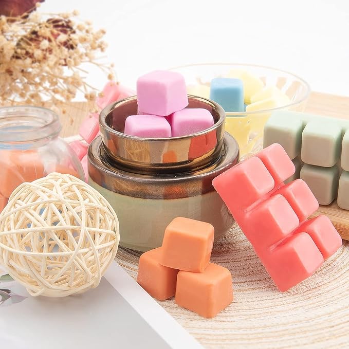 UCC Plant Based Natural Wax Melts, Highly Scented Long Lasting Premium Soy Scented Melts Cubes, Wax Melts Tarts, Colored Wax Melt - 4 Pack