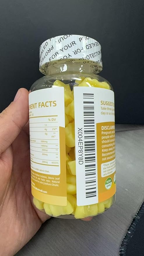 Creatine Monohydrate Gummies Complex for Men & Women -Advanced Formula W/L-Taurine + Vitamin B12, Sugar Free Chewable Supplement,90 Pineapple Gummies
