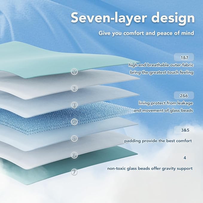 Topcee Weighted Blanket for Adults (20 lbs, 60" x 80") Queen Size Soft Cooling Heavy Blanket Sleeping, Apply to 190-210 lbs Body, Thick Breathable Blanket with Glass Bead, Easy Care