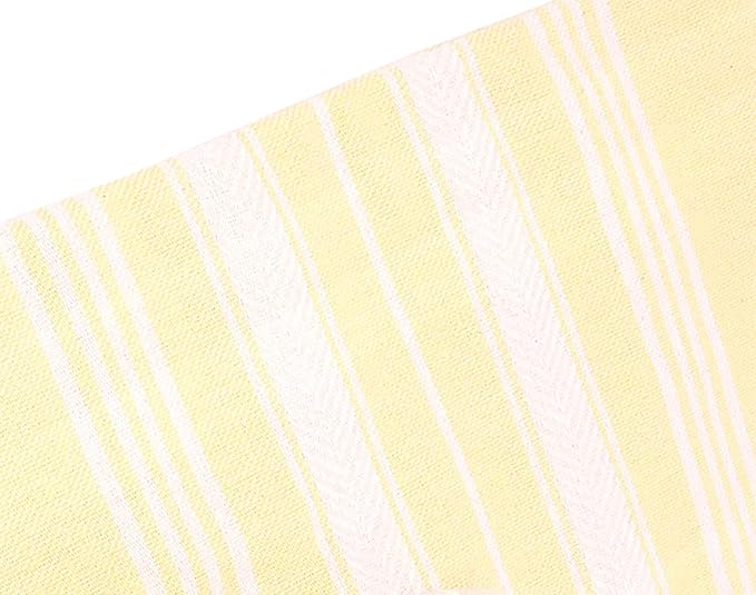 Bazaar Anatolia Turkish Beach Towel – 100% Cotton, Quick Dry, Sand Free Towel for Bathroom, Camping, Travel – Oversized 71x39 Inches – Stripe Yellow