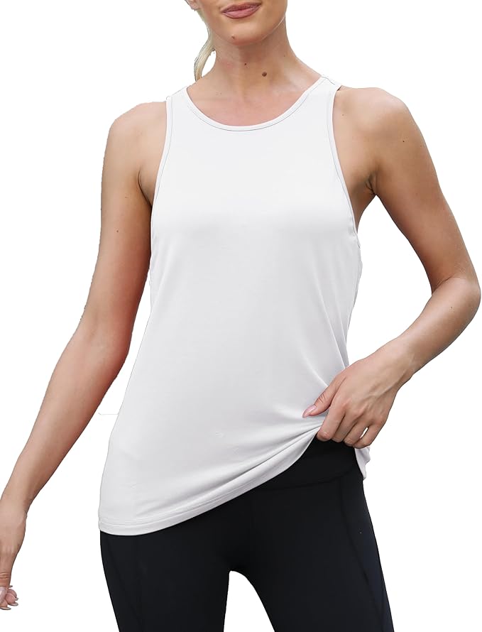 Mippo Workout Tops for Women Racerback Athletic Tank Tops Yoga Shirts Sleeveless Running Gym Clothes