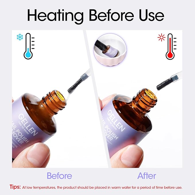 Gellen Gel Nail Polish Remover, 2 Pack Professional Gel Polish Remover for Nails, Quick & Easy Polish Remover In 3-5 Minutes, No Need for Foil Soaking Or Wrapping