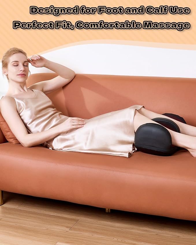 Foot Massager, Shiatsu Foot Massager with Heat, Rechargeable Calf Massager, Massage Calf, Deep Kneading Massage for Home and Office, Gifts for Women, Men, Dad, Mom