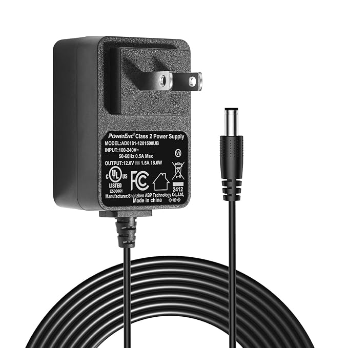 Makartt Original Power Charger Adapter for Nouvella Nail Drill, 12V 1.5A AC-DC Battery Supply for 35000RPM Rechargeable Electric File Manicure Tech Art Salon Home DIY Use