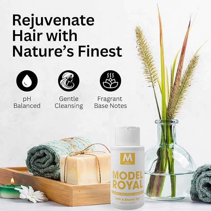 Model Royal Gourmand Body Gel | Pineapple, Patchouli, and Bergamot a Scented | Hydrating, Nourishing, and Refreshing Shower Gel | Scented Spa Products | Premium Body Cream for Clean, Soft Skin