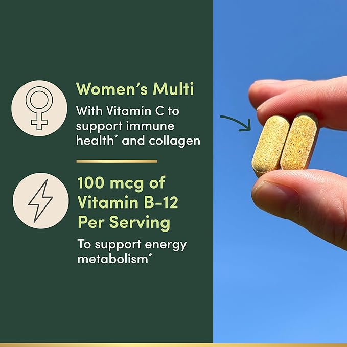 Nature’s Bounty High Potency Women’s Complete Multivitamin, Daily Vitamin with Vitamin C, Supports Heart Health & Immune Function, Essential Nutrition for Women, 120 Caplets