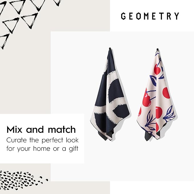GEOMETRY Micro-Loop Beach Towel – Spring & Summer Collection – Quick-Dry, Sand-Resistant, Ultra-Absorbent Compact Towel for Beach & Travel (Cherry Slush)