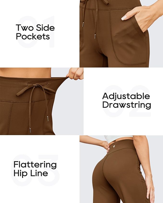 G4Free EverGoing Wide Leg Pants for Women Yoga Pants High Waist Sweatpants with Pockets Stretch Lounge Pants Comfy