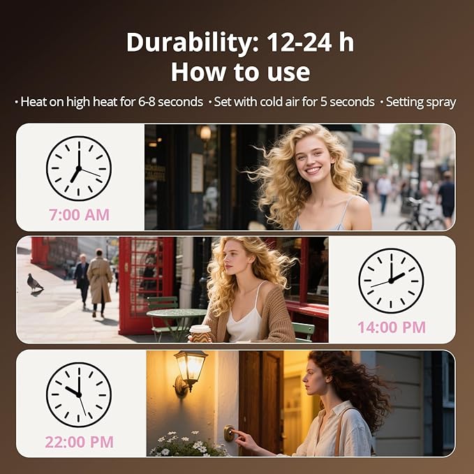 7-in-1 Hair Dryer Brush & Hair Styler, Fast Drying Blow Dryer & Curling StylingTool, Hot Air Styler No Heat Damage, Powerful Multi-Styler for Curling Volumizing Straightening Styling (Blush Pink)