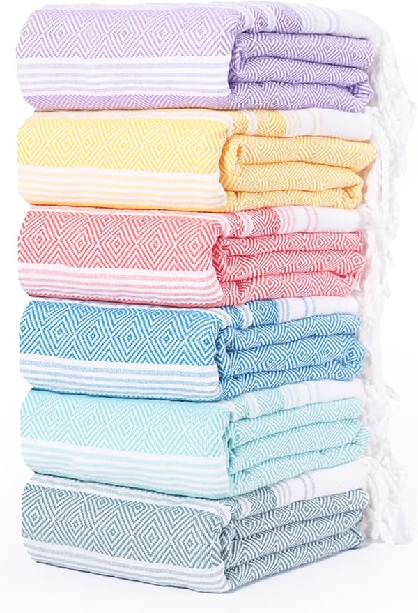 Thin Turkish Beach Towel Lightweight Quick Dry Absorbent Cotton Bathroom Bath Pool Swim Towels Extra Large Oversized Sand Free Beach Accessories Essentials Cloud Gifts for Adult