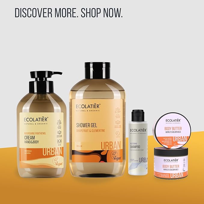 Grapefruit body wash Clementine - 97.5% Natural, Vegan, Cruelty-Free, Refreshing & Moisturizing Body Wash and Natural Shower Gel for All Skin Types, 8.5 Fl Oz by ECOLATIER