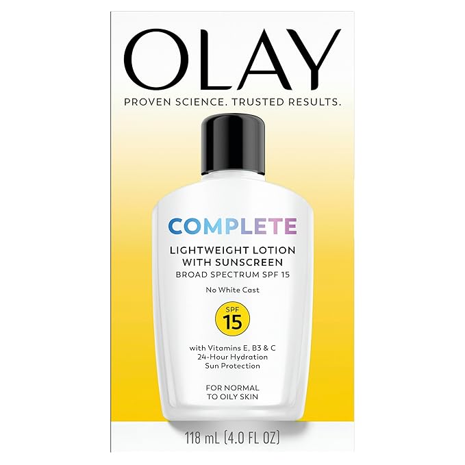 Olay Complete All Day Moisturizer with Broad Spectrum SPF 15 Normal, 4 Fl Oz (Pack of 1)