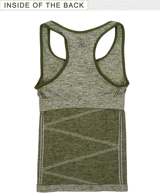 Disbest Yoga Tank Top, Women's Performance Stretchy Quick Dry Sports Workout Running Top Vest with Removable Pads