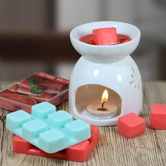 SCENTORINI Wax Melts, 6 Pack Scented Wax Cubes,Wax Melts Strong Scent, Soy Wax for Wax Warmer - Mint, Watermelon, Strawberry, Mango, Passion Fruit, Pineapple