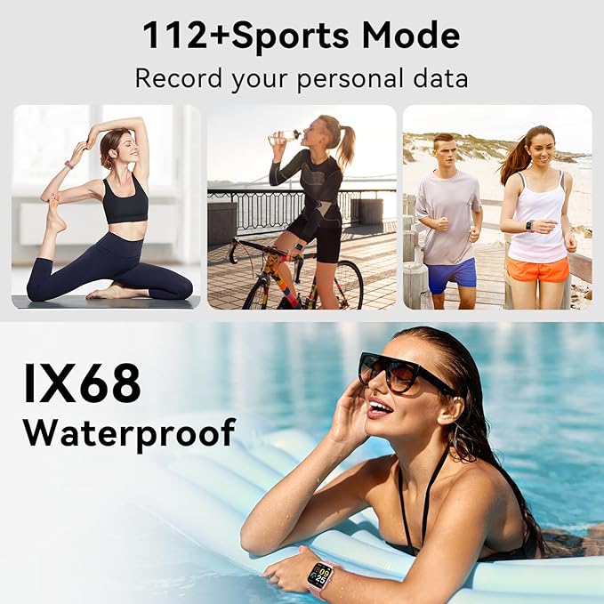 Smart Watch for Women Fitness Tracker: Rose Gold Bluetooth Make Answer Call Digital Mens watches Waterproof Run Smartwatch Android Phone iPhone Samsung Compatible Sleep Heart Rate Monitor Pedometer