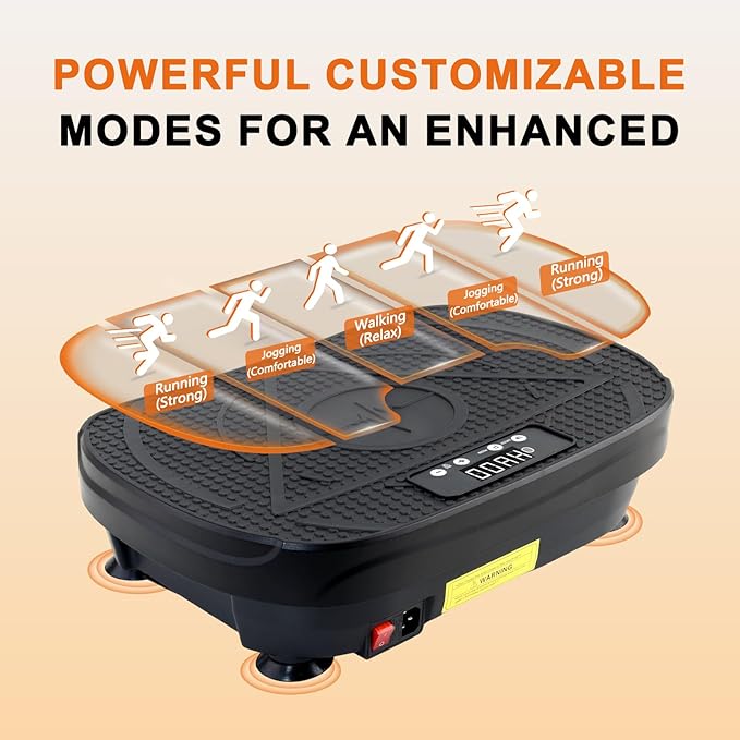 Homesy Vibration Plate Exercise Machine, Vibrating Plate for Lymphatic Drainage, Full Body Shake Platform Board for Home Fitness and Fat Burning, Sport Gym Equipment for Women Men