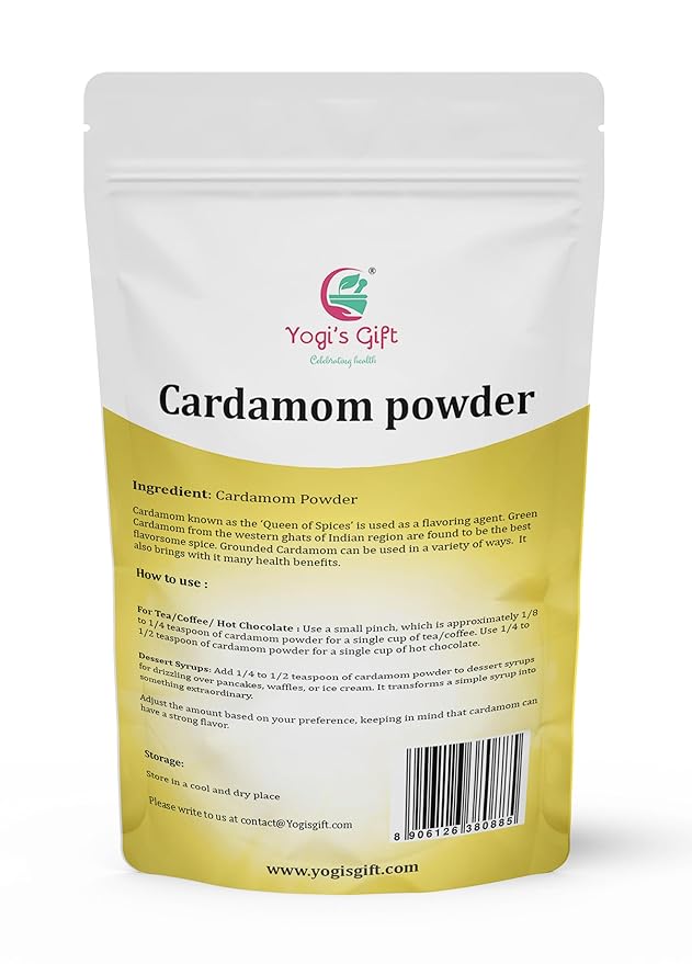 Ground Cardamom Powder 1 LB (16 oz) โ Aromatic & Premium Quality | Perfect for Baking, Coffee, Tea & Curries | aka Elaichi, Cardamon | By Yogiโs Giftยฎ