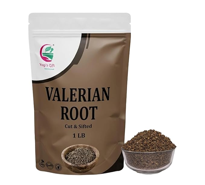 Valerian Root 1 LB, Cut & Sifted, 100% Natural & Pure, for Tea & Herbal Blends, Naturally Strong Aroma, Resealable Bag for Freshness - By Yogiโs Giftยฎ