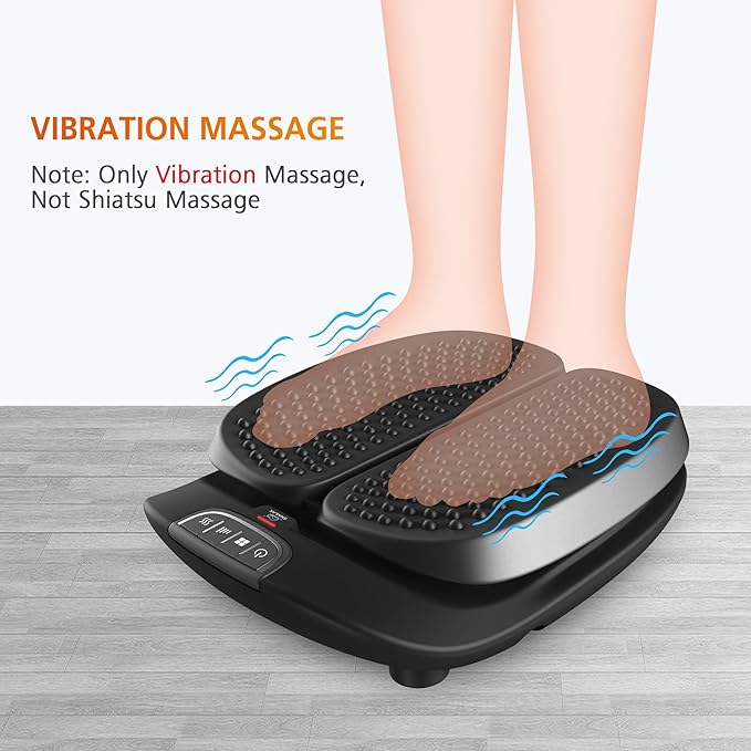 Snailax Foot Massager Machine with Heat,Remote Control, Adjustable Vibration Feet Massager Machine Increased Blood Circulation,Plantar Fasciitis, Stress (Black)