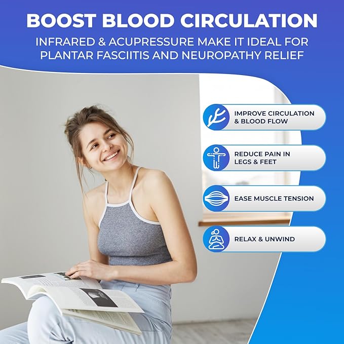 Daiwa Felicity Foot Vibe Pro Massager - Vibrating Electric Shiatsu Foot Massagers for Plantar Fasciitis Pain Relief Circulation Neuropathy - Calf Leg Feet Massage