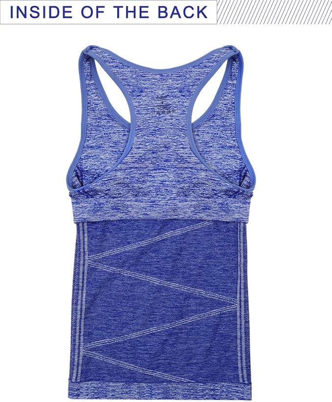 Disbest Yoga Tank Top, Women's Performance Stretchy Quick Dry Sports Workout Running Top Vest with Removable Pads