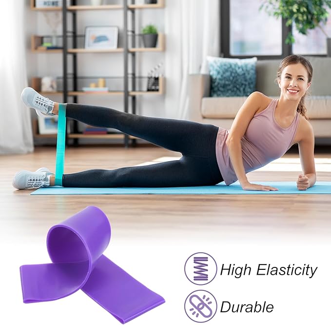 PATIKIL Yoga Blocks & Resistance Band Set, 10 Pack High-Density EVA Foam Yoga Block Bulk 9"x6"x3" Non-Slip Dance Brick Lightweight for Women Gym Stretching Yoga Pilates