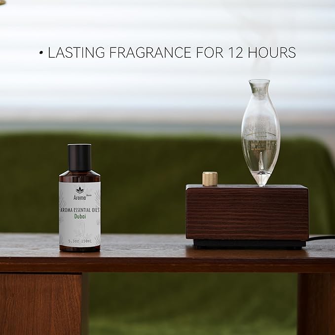 Hotel Fragrance Diffuser - Dubai Essential Oils Scent - Luxury Hotel Inspired Home Aromatherapy Diffuser Oil - Galbanum, Sandalwood, Musk - for Diffuser, Humidifier, Ultrasonic, Reed - 150ML