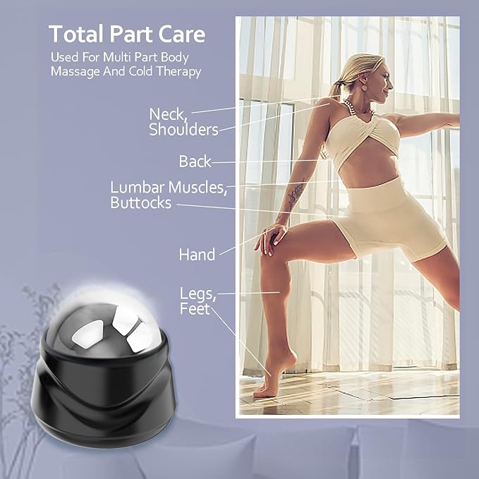 Cold Massage Roller Ball Multi-Functional Cryo Ball for Hot/Cold Therapy, Myofascial Release, Trigger Point Therapy, Plantar Fasciitis,Muscle Knots,Back/Neck Pain, Muscles Recovery Full Body