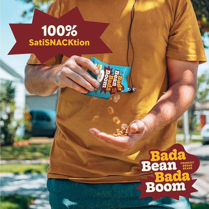 Bada Bean Bada Boom Plant-Based Protein, Gluten Free, Vegan, Crunchy Roasted Broad (Fava) Bean Snacks, 110 Calorie Packs, The Classic Box Variety Pack, 1 Ounce (Pack of 24)