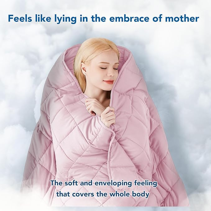 Topcee Weighted Blanket for Adults (20 lbs, 60" x 80") Queen Size Soft Cooling Heavy Blanket Sleeping, Apply to 190-210 lbs Body, Thick Breathable Blanket with Glass Bead, Easy Care
