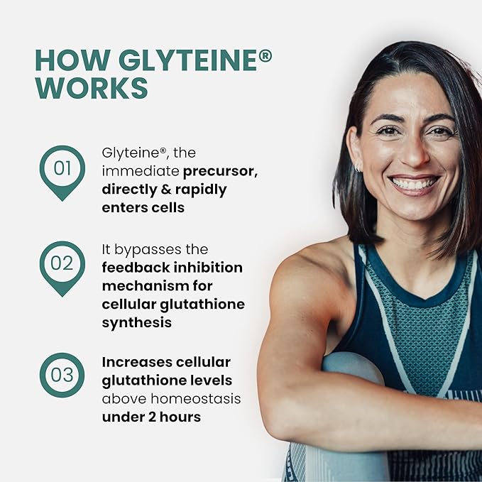 CONTINUAL - G Glyteine 400 mg Capsules | Cellular‑Enhancing Glutathione Supplement | Powerful Antioxidant Support | 30‑Day Supply (60 Capsules)