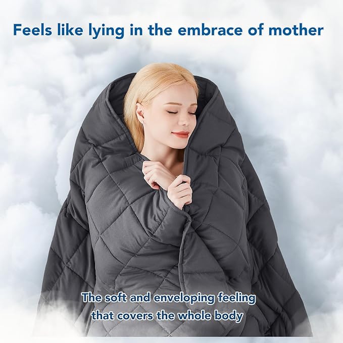 Topcee Weighted Blanket (30lbs 88"x104" Cal King Size) Soft Cooling Heavy Blanket Sleeping, Apply to 290-310 lbs Body, Thick Breathable Blanket with Glass Bead, Easy Care