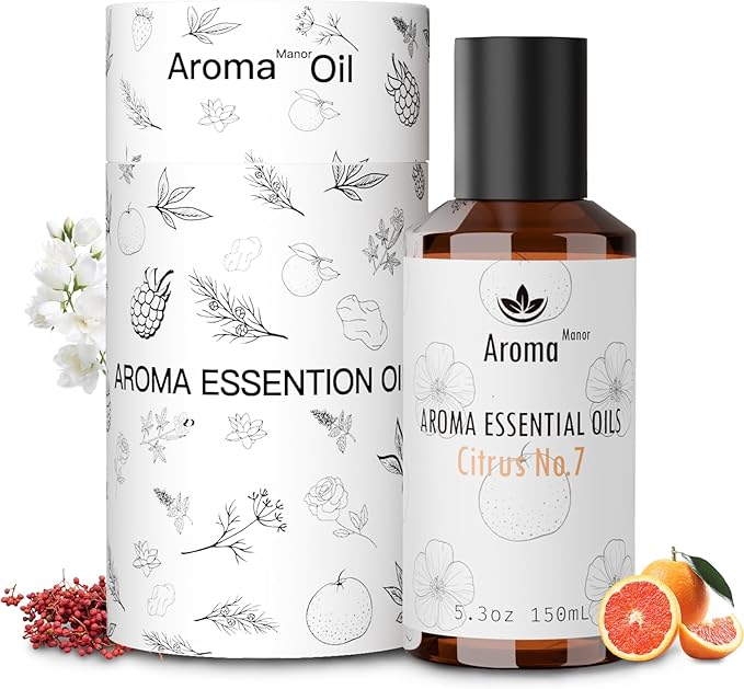 Scent for Diffuser - Citrus No.7 - Luxury Hotel Inspired Home Aromatherapy Diffuser Oil - Lemon, Juicy Citrus and Blood Orange - for Diffuser, Humidifier, Ultrasonic, Reed - 150ML