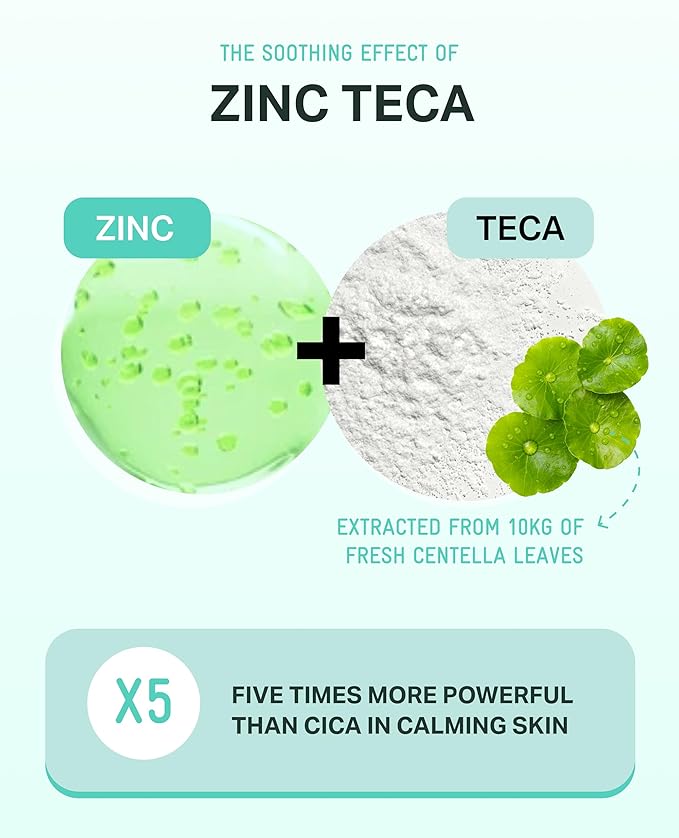 BRING GREEN ZINC TECA Serum with Niacinamide | Soothing Face Serum for Sensitive Skin, Pore Minimizing & Hydrating | Korean Skincare for Breakouts & Uneven Texture