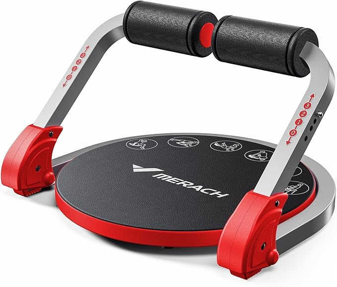 MERACH Ab Machine for Stomach Workout, Ab Crunch Machine with 3 Adjustable Resistance and Automatic Rebound, Sit Up Machine with 330 LBS Weight Capacity, Ab Workout Equipment for Home Exercise