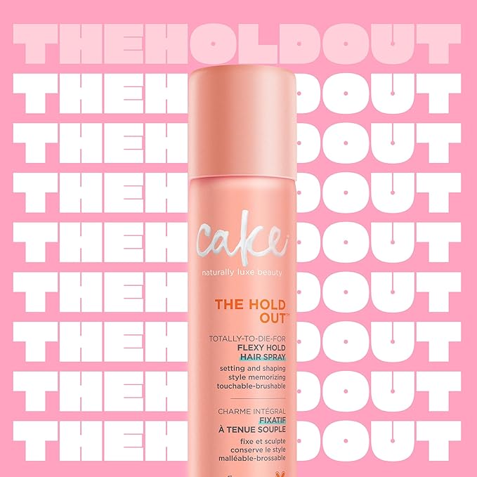 Cake Beauty Hairspray, The Hold Out – For Crunch Free Brushable, Touchable, Flexible Hold & Soft Volume – Vitamin E & Abyssinian Oil – For All Hair Types- 5.6 Oz. 2 Pack