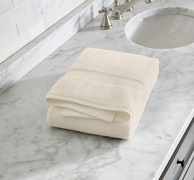 Delara 100% Organic Cotton Towels 650 GSM Plush Feather Touch Quick Dry Bath Towel, Pack of 8 GOTS Certified, Oeko-Tex Green Certified, Organic Cotton Bath Towel, 30"X58"