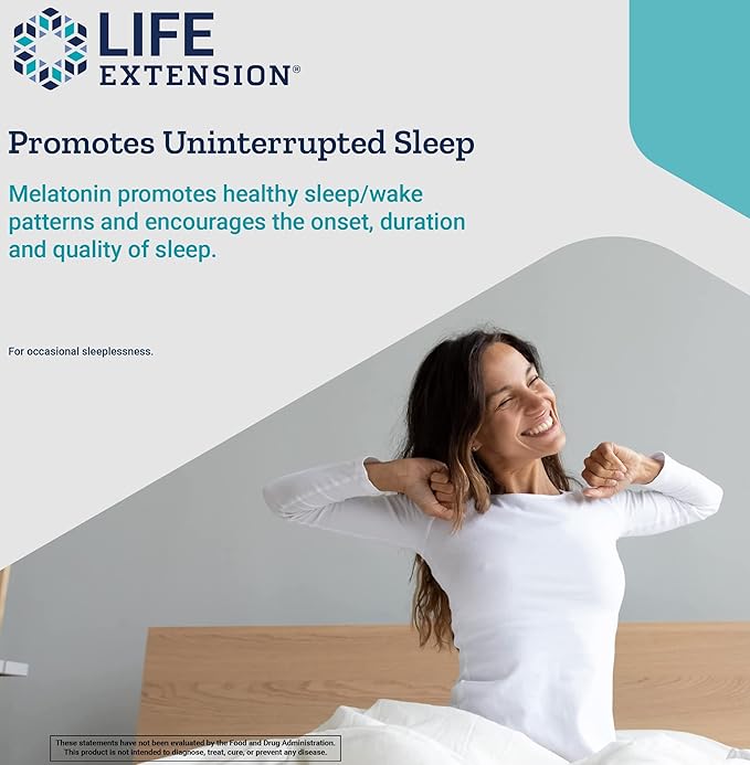 Life Extension Melatonin IR/XR 120 Capsules - Immediate & 7 Hour Extended-Release - Night Time Supplement - Supports Staying Asleep - Non-GMO, Gluten-Free