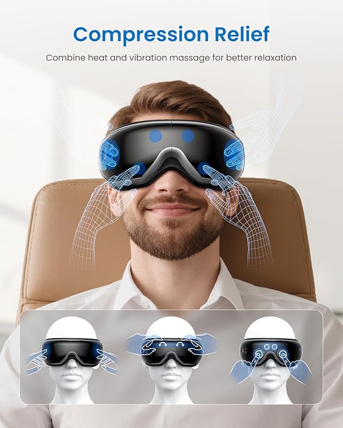 RENPHO Eyeris 1 Eye Massager with Heat, Birthday Gifts Eye Mask for Mom Dad Women Men Her Him, Smart Sleep Mask for Relax, Reduce Strain