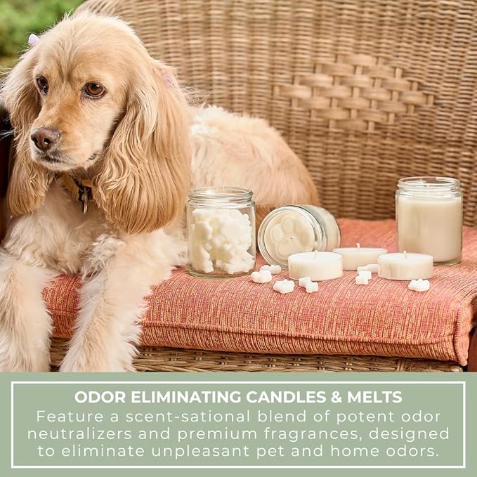9oz Pet Odor Eliminator Wax Melts, Long-Lasting Scent Free, Non Toxic, Unscented Pets Odor Eliminating Wax Cubes, Natural Plant-Based Wax Blend