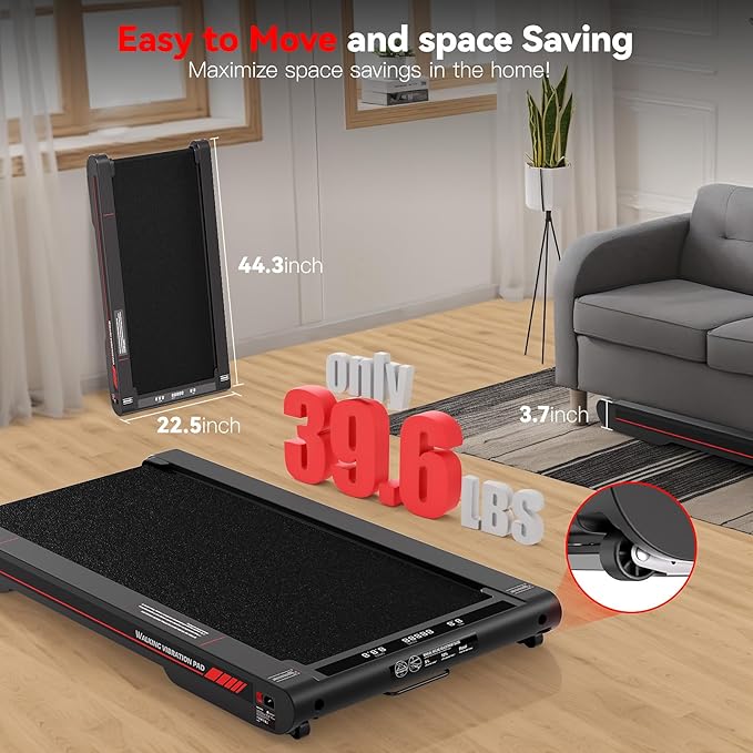 Sperax Walking Vibration Pad,Under Desk Treadmills for Home,4 in 1 Vibration Plate Exercise Machine,Portable Walking Pad with APP,350 Lb Capacity Multifunctional Treadmill Pro Max